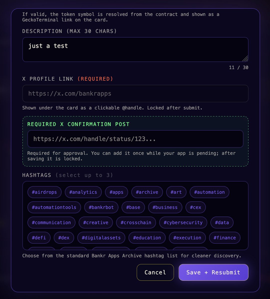 Bankr Apps Archive tweet media