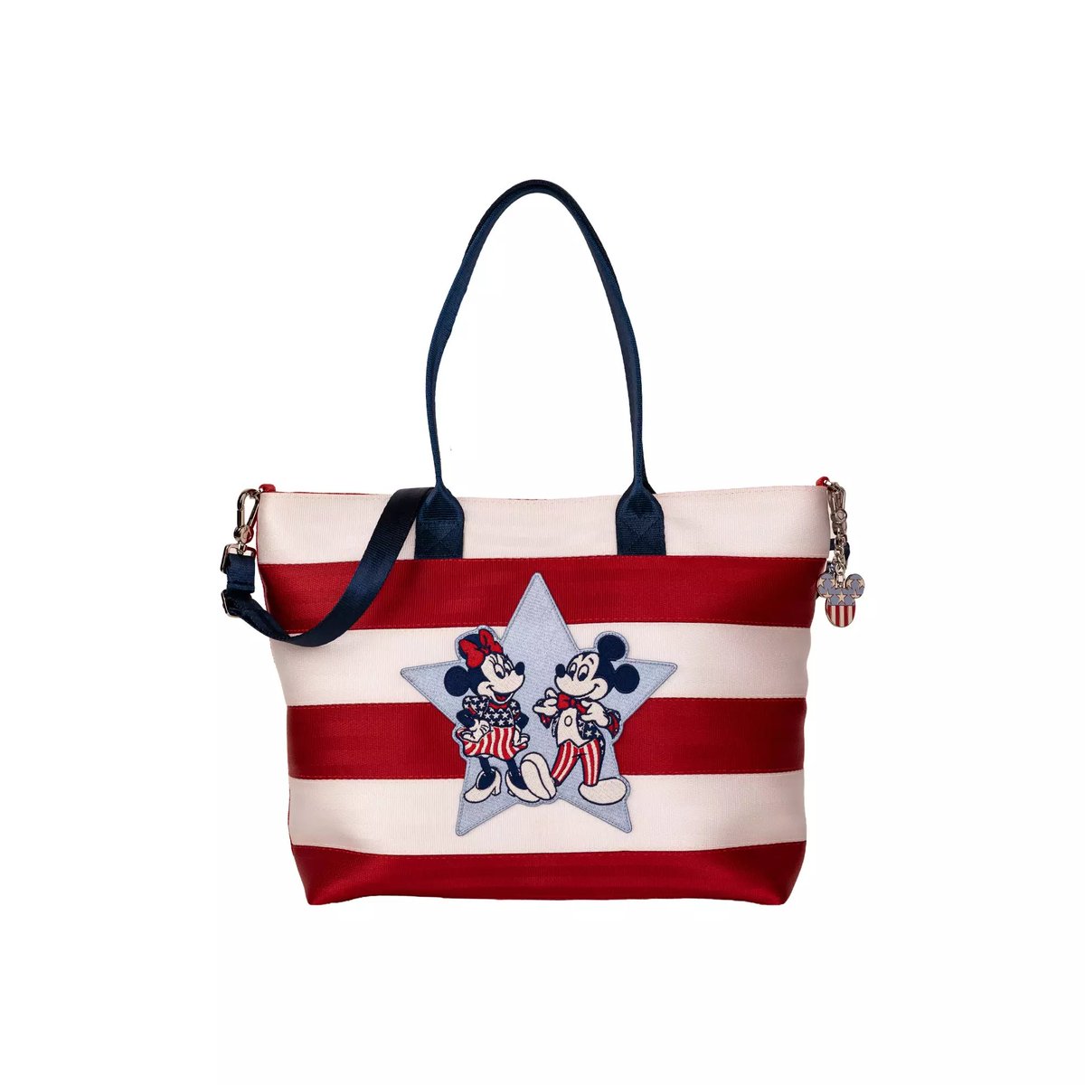 ☆レア　ディズニー　スモールワールド　トートバッグ　アメリカ　バック☆スモワ 🇺🇸新作トート登場✨ 「Mickey and Minnie Mouse Americana Tote Bag