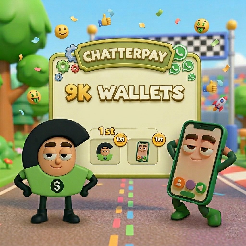 chatterpay's tweet photo. 9,000 wallets 🌍
Low fees. Simple. Fast.

They're all sending money through WhatsApp! https://t.co/QnUOSUMNGD