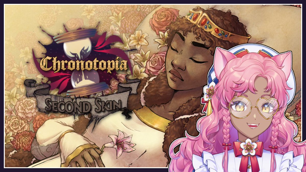 LottieStarshot's tweet photo. ✨️💜MAGICAL GIRL MISSION💜✨️

⏰️: 3PM EST

Unfortunately, stuck in a timeloop. I'm playing the demo for Chronotopia Second Skin (@TM_VN) part of #OtomeGamesCelebration💕

⬇️LINK BELOW⬇️ https://t.co/Hxem6XYsCl