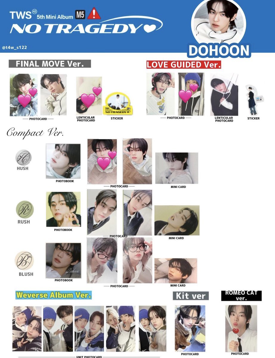paopa__07's tweet photo. TWS 5th Mini Album トレカ交換
【譲】1〜3枚目のもの
【求】4枚目の💕���外のドフン

📮郵送希望です
お気軽にお声がけ下さい🙌
#TWS交換 https://t.co/cJzs7XAgOZ