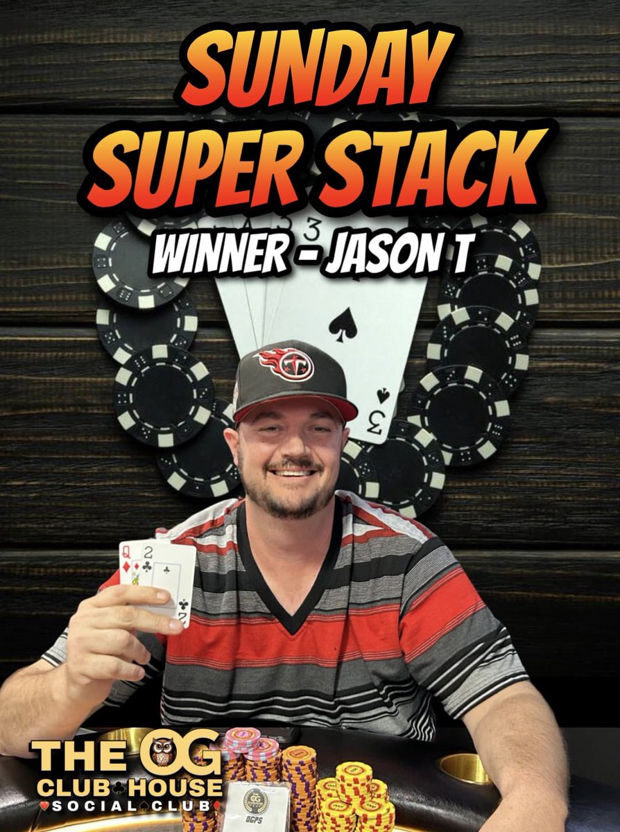 OGPokerClub's tweet photo. Sunday run-good hits different 😎♠️

Stacked the chips, scooped the Sunday Super Stack, and closed it out with style. 🏆🔥 

#Poker #TournamentGrind #RunGood #SundaySuperStack https://t.co/rWNsce7KwA