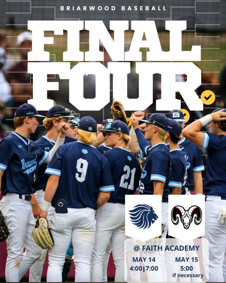 BCS_LionsBSBL's tweet photo. Semi-finals are set for Thursday/Friday in Mobile! https://t.co/1sivLLu7g4