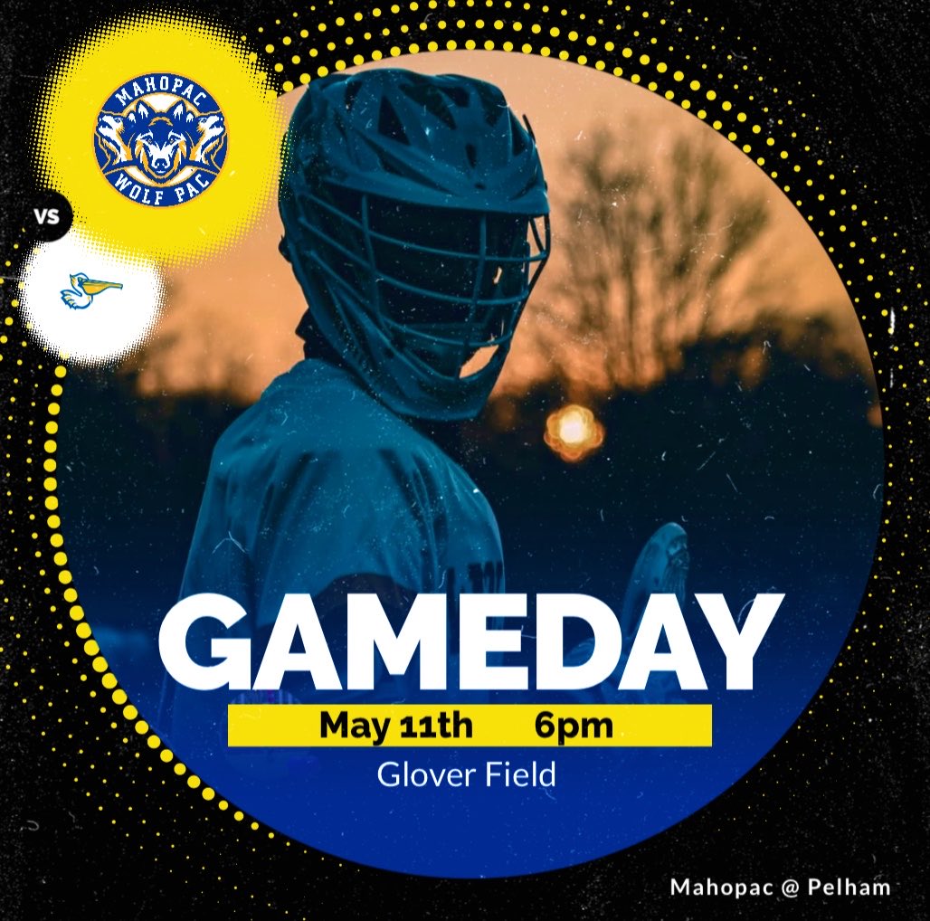 MahopacLax1's tweet photo. **GameDay**   

🗓 5-11-26 
📍Glover Field 
🆚@PMHSLacrosse 
⏰ 6pm Faceoff   

@Haddeland11 @Mahopac_AD @Paclaxbc @DirectRays @LoHudLacrosse @MahopacManiacs https://t.co/8ORLRZ5409