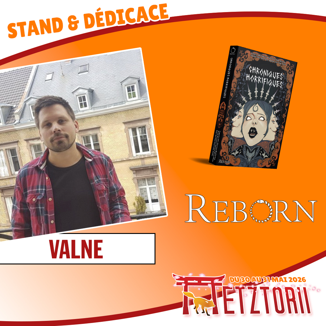 EditionsReborn's tweet photo. 🎉 Pour la première fois retrouvez-nous cette année à la @metztorii57 ! 🎉
Nous serons en compagnie de Valne, scénariste du manga Chroniques Horrifiques, qui sera en dédicace durant les deux jours de l’événement !
📍 Metz
📅 30 &amp; 31 mai 2026
Nous avons hâte de vous rencontrer ! https://t.co/nHD5WKMuw1