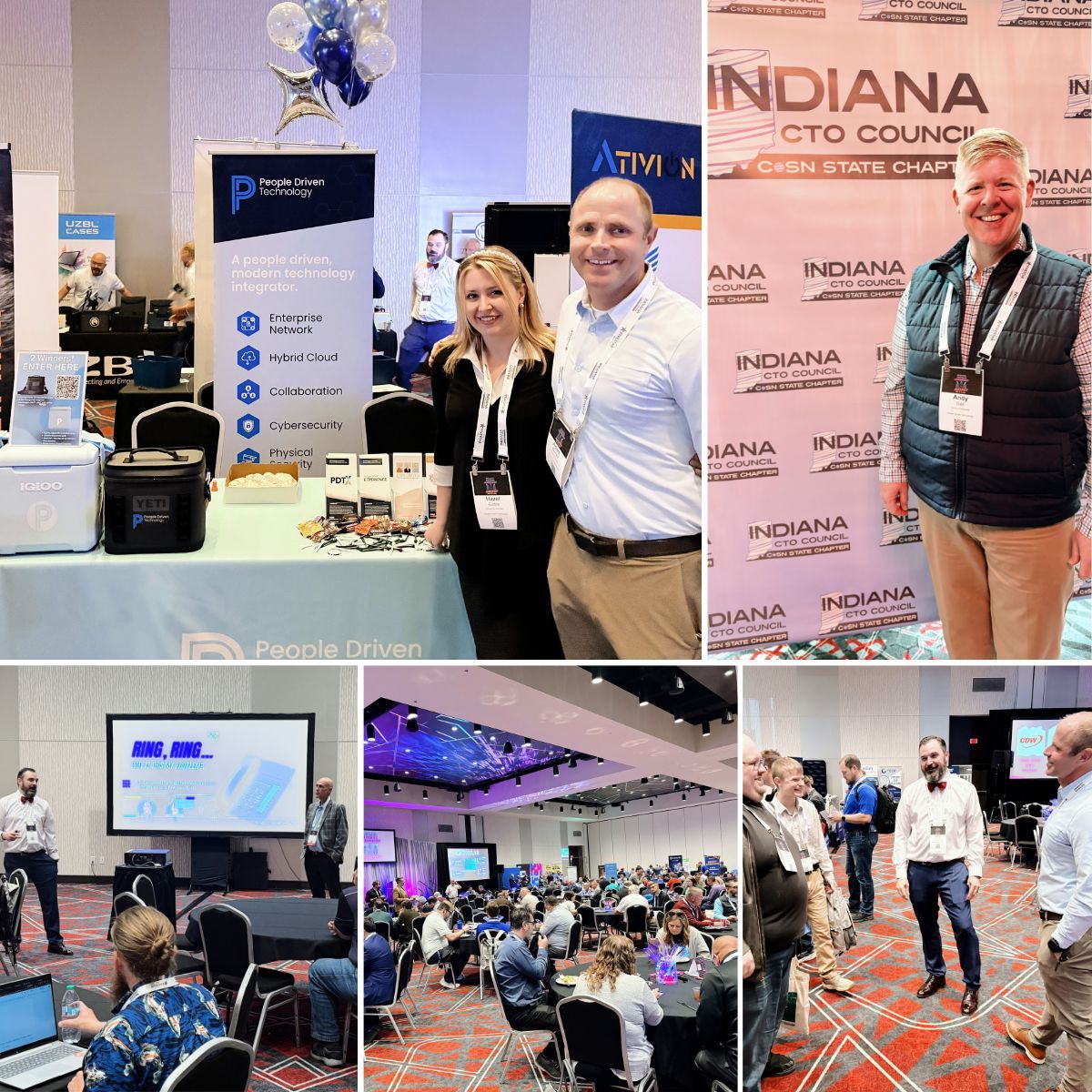 PDTechnology's tweet photo. Thank you to everyone who stopped by the PDT booth at IN CTO Clinic! The PDT team enjoyed being on-site, sharing insights, and reconnecting with familiar faces. Also, thank you to those who tuned in on Steven Bryk's presentation "Ring, Ring... Why is This my Problem?" https://t.co/JY7vFRtuYK
