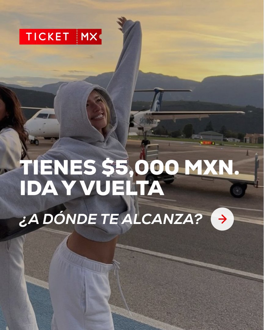 ticket_mx_'s tweet photo. $5,000 MXN. Ida y vuelta. 15+ destinos posibles. El truco? No busques el destino — busca el precio. Abre el mapa en la app y ve a dónde te alcanza. Link en bio.
 #viaje #vuelosbaratos #mapa #destinos #Cancún #Guatemala #México https://t.co/546W8Udglz