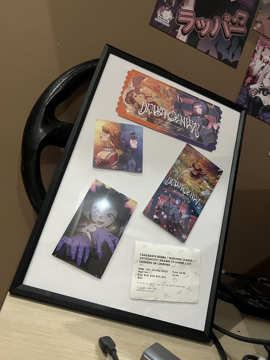 remio_de's tweet photo. I know it’s kinda late but I can these framed finally!
#Drawntodawn concert freebies and live viewing ticket that I got so I can always remember the concert 🥹 https://t.co/Uels8SABrC