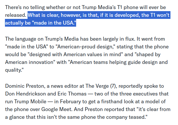 "590,000 buyers paid $59 million for Trump's gold phone — not 1 has shipped and refunds look unlikely" finance.yahoo.com/markets/stocks… 

Unsurprising, ofc, but still very sketchy/funny: