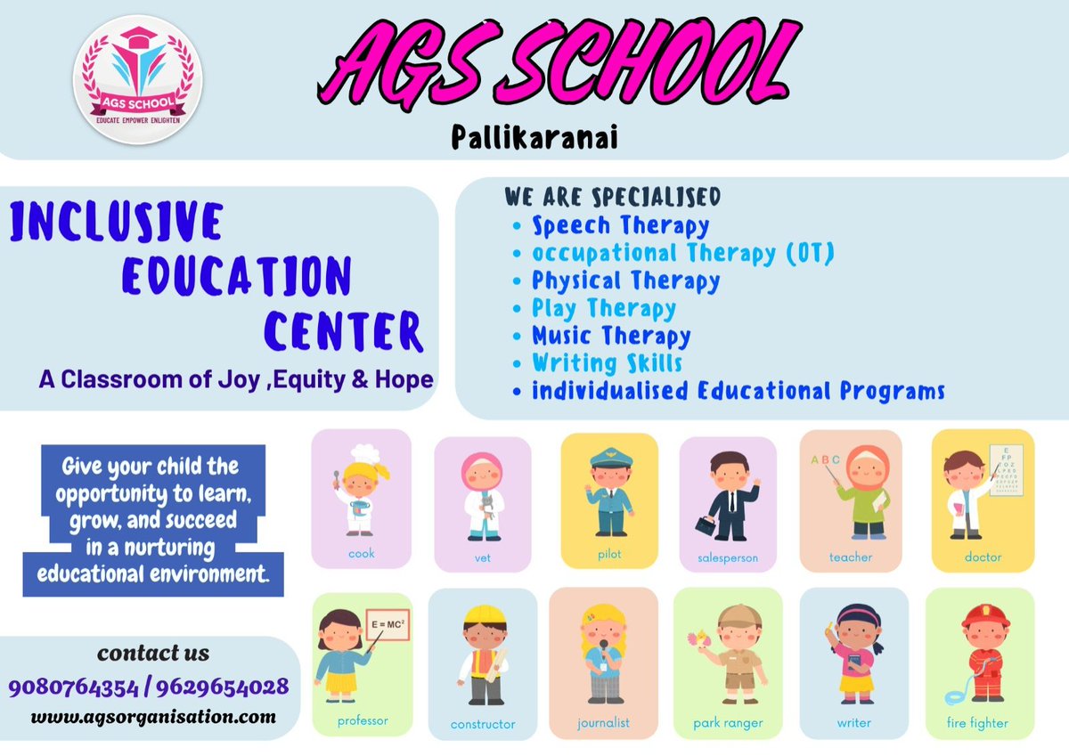 agseducation's tweet photo. "Where everyone belongs! 🌟 Our inclusive classes are designed to support every student's success. #InclusiveEducation #Belonging #AGSSCHOOL #pallikaranai #admissionsopen https://t.co/fKyObYUqFI