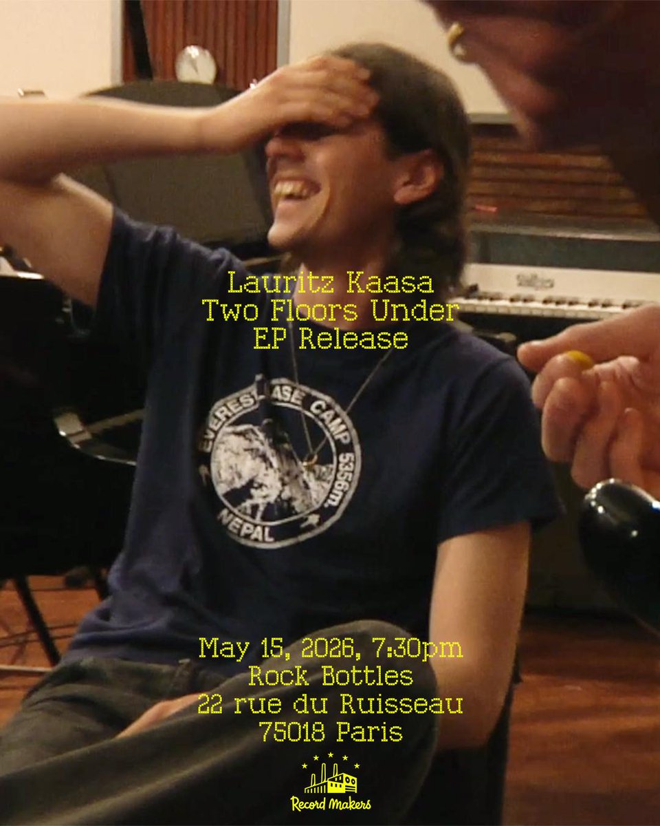 RecordMakers's tweet photo. We celebrate this Friday the release of "Two Floors Under", Lauritz Kaasa's debut EP !

Come hear it live with his full band at Rock Bottles, 22 rue du Ruisseau, Paris 18, starting at 7:30pm...

Tight space, join early ! https://t.co/rtMPp3mKl3
