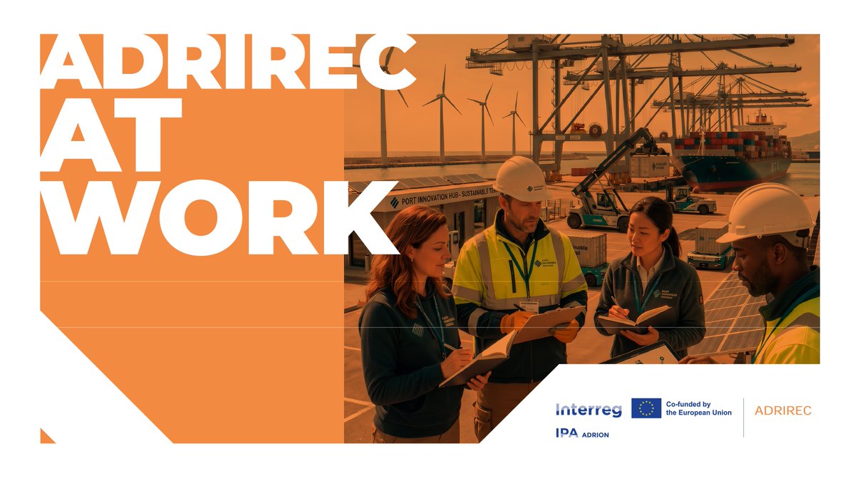 ADRIREC_Project's tweet photo. ⚡ Before renewable energy is generated, people are already working behind the scenes.

Ports are driven by professionals coordinating energy, infrastructure and digital systems every day.

With this new series, #ADRIREC gives voice to the people supporting Renewable Energy Communities in ports across the Adriatic-Ionian area. ⚓🔋

Because ports do not transform themselves.
People make transformation happen.

🤝 @INTERREGADRION

#EnergyCommunities #RenewableEnergy #GreenPorts