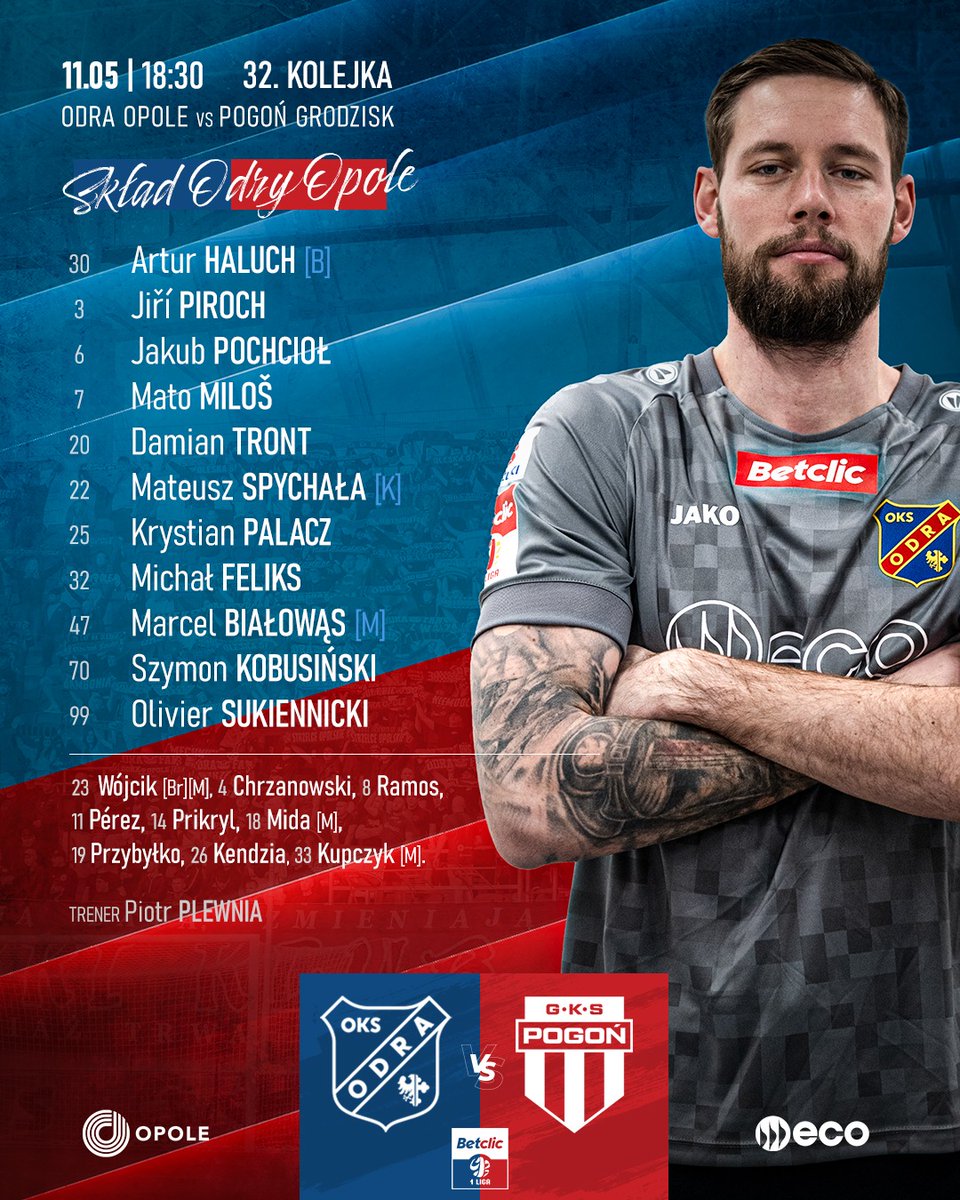 OdraOpolepl's tweet photo. 👥️ 𝐉𝐞𝐝𝐞𝐧𝐚𝐬𝐭𝐤𝐚 🔵🔴  na @PogonGrodzisk 💪

TYLKO ZWYCIĘSTWO ODRO‼️

🔜 #ODRPGM https://t.co/aYu5qSCbTb