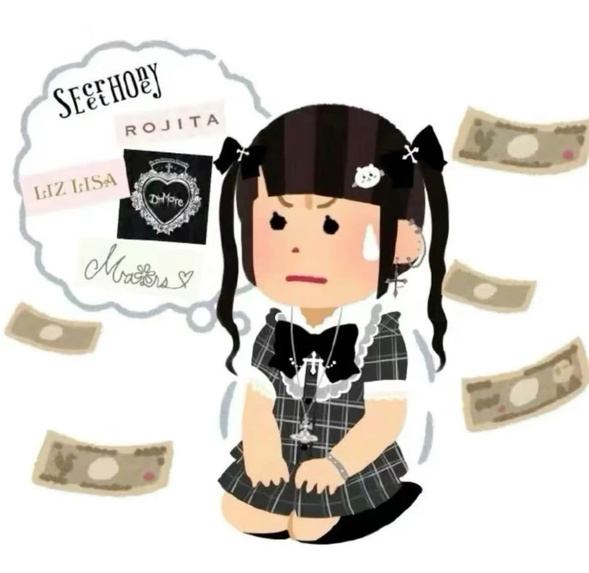 d0llface_shioko's tweet photo. my wallet isnt surviving the summer jirai era https://t.co/BgVyDt3XsX