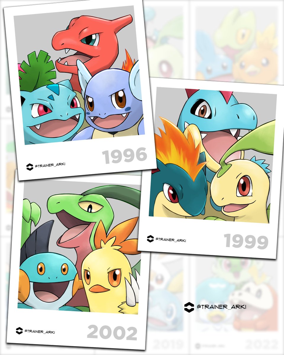 trainer_arki's tweet photo. Polaroid Photos of the Middle Evolution Starters 🌱🔥💧
Who's your favorite? https://t.co/KK4WJNQ993