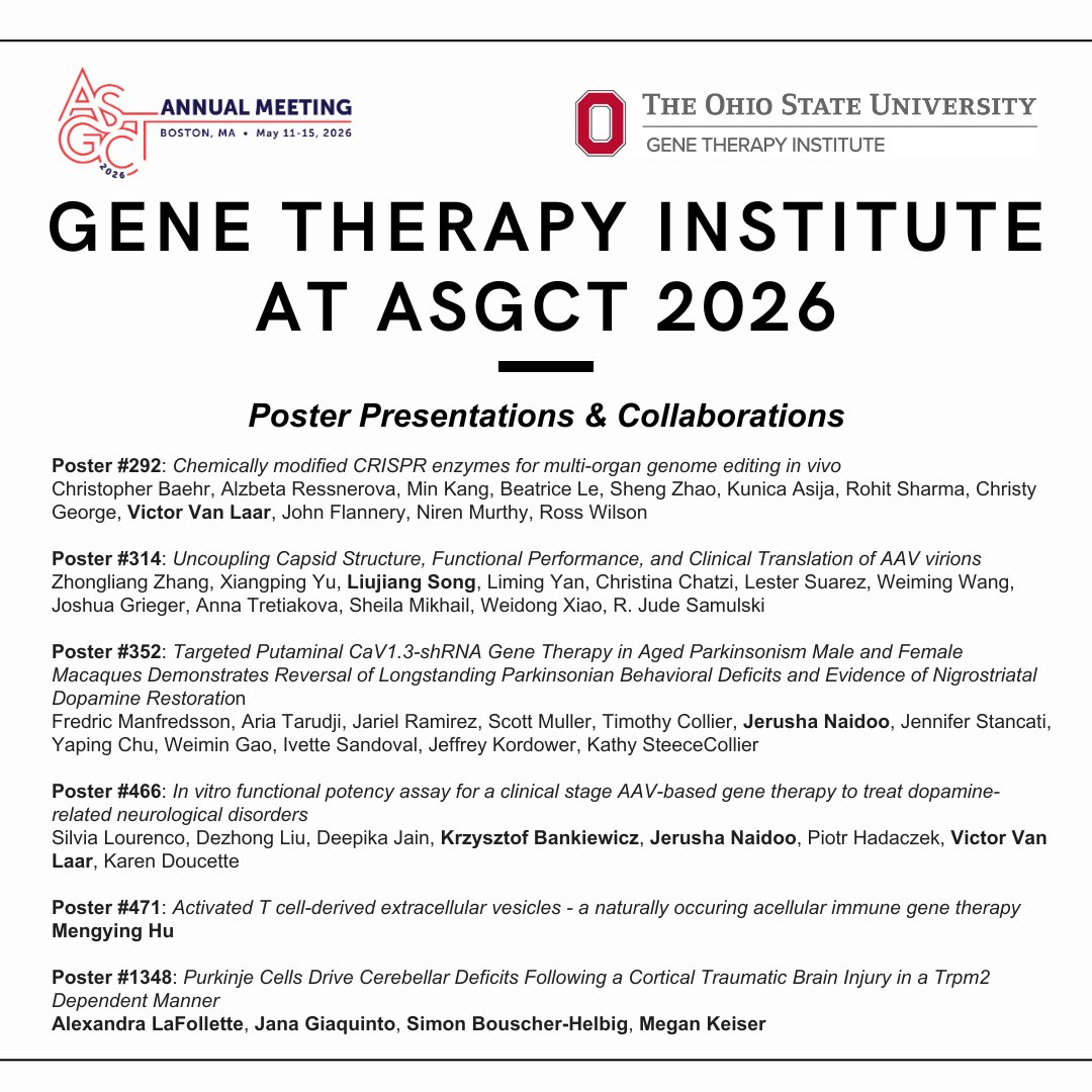 Gene Therapy Institute at Ohio State University tweet media