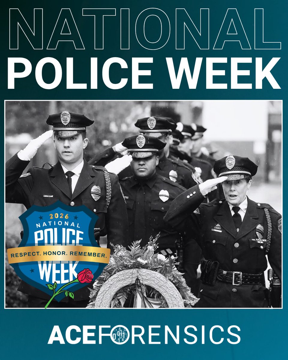 AceForensicsUS's tweet photo. During National Police Week, we are taking the time to honor the dedication, sacrifice, and service of law enforcement professionals across the country. Thank you for your commitment to protecting our communities and upholding justice every day.

#NationalPoliceWeek #PoliceWeek https://t.co/8bHsB3o1fv
