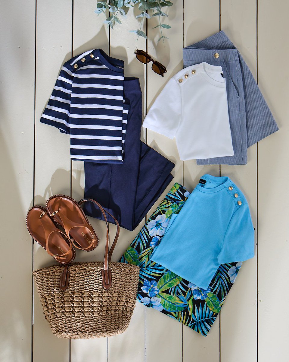 Mix it. Match it. Make it yours. 🌿 The crest button tee that goes with everything in your closet. #RafaellaStyle