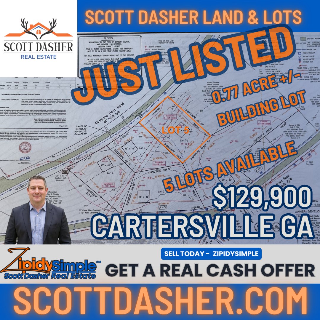 ScottDasherRE's tweet photo. New Listing - Cartersville GA Building Lot Near Lake Allatoona... Let's GO Who's Next? From Listing To SimplySOLD Or Get A ZipidySimple Real Cash Offer Today! https://t.co/sf0kp57Io5 https://t.co/AKxxHla9hl