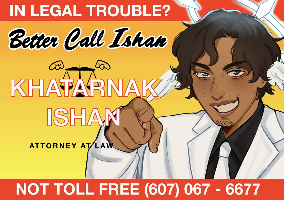 in legal trouble ? better call ishan ! 

#ishanfanart #khatarnakishan