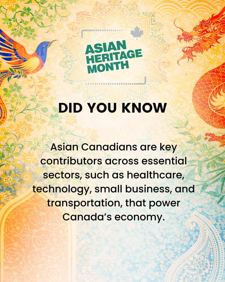 actiondignity's tweet photo. Asian communities are a vital and growing part of Canada’s story—shaping our economy, strengthening our communities, and contributing across every sector. Swipe to learn more. #AHM2026 #AsianHeritageMonth https://t.co/G4ZKebPuaX