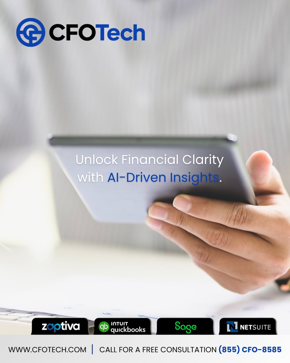 CFOTechLLC's tweet photo. Unlock Financial Clarity with AI-Driven Insights.
.
.
#cfotech #ai #automation #erp #futureofwork #enterprise #smbleadership #digitaltransformation #fintech #innovation #growth https://t.co/NJ2w6PZkY2