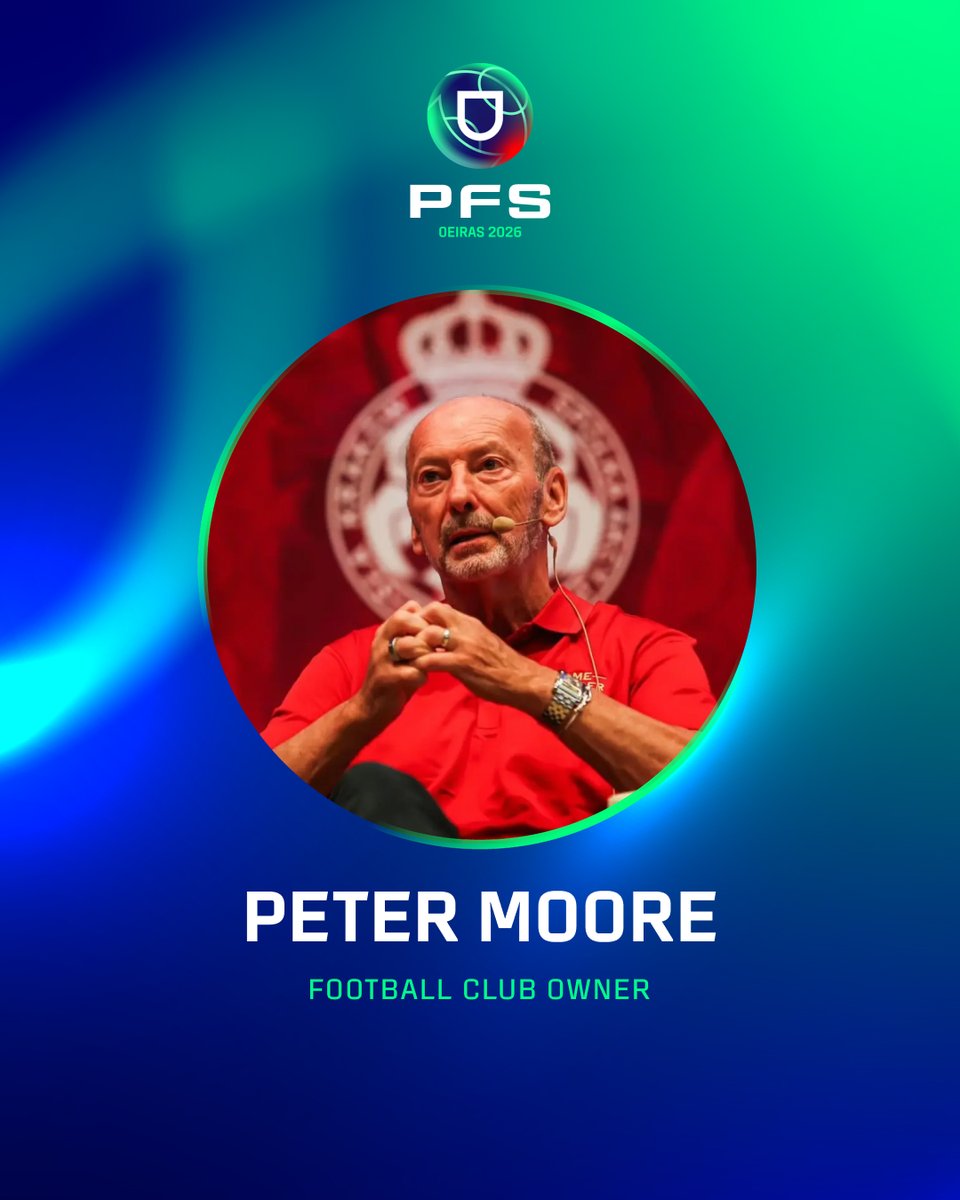 PortugalFSummit's tweet photo. From Liverpool to Wrexham AFC, passing through clubs such as Wisła Kraków and Santa Barbara Sky FC, Peter Moore brings decades of experience at the highest level of the football industry ⚽️

🎙️ Now, he joins us as a Speaker at the Portugal Football Summit 2026. https://t.co/boBRPCsyyd