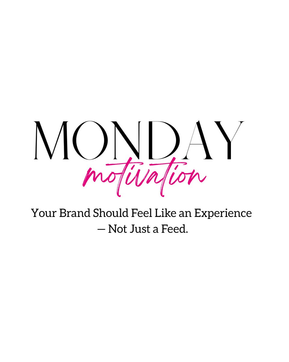 ElleMediaLab's tweet photo. This week’s reminder:
Stop trying to blend in. The brands that grow are the ones bold enough to show personality, passion, and purpose. ✨

Let’s bring your brand vision to life through intentional social media management 📲 https://t.co/jjxKAZS9fk
