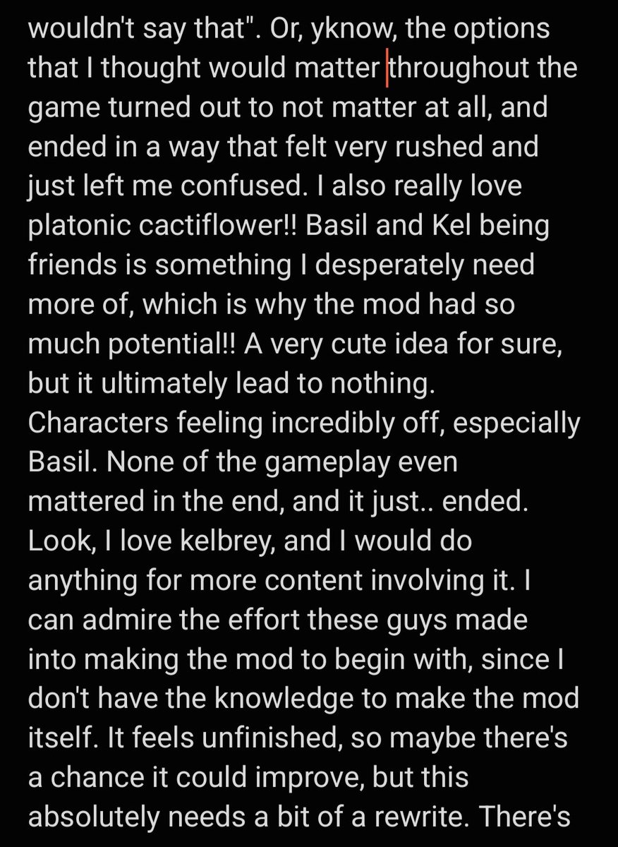 RADBALLER2000's tweet photo. There's a lot I had to say here that I had to go to notes. I played the mod out of curiosity. There's so much more I could say, but I doubt many people care what opinions I have anyways, but in case you do! https://t.co/E7kBCT5jjX