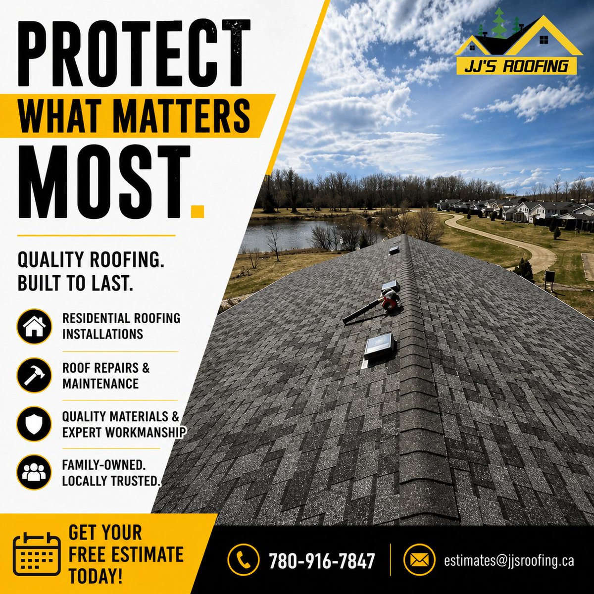 jjsroofingab's tweet photo. Protect what matters most.

Your roof takes the damage first—don’t wait until it leaks.

📞 780-916-7847
📧 estimates@jjsroofing.ca

#Roofing #YEG #HomeMaintenance https://t.co/IGIS1wFmcw