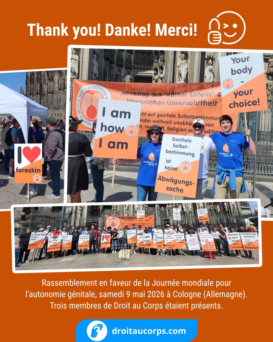 droitaucorps's tweet photo. Thank you! Danke! Merci! ❤️

@wwdoga7may✊♀️♂️⚧️

Plus d’infos ➡️ https://t.co/xHVqdHSvNy 

#DroitAuCorps #DroitsDesEnfants #ProtectionDeLEnfance #DroitsHumains #MonCorpsMonChoix #consentement #circoncision #excision #intersexe #transgenre #WWDOGA #WWDOGA2026 https://t.co/4gQiyufTV4