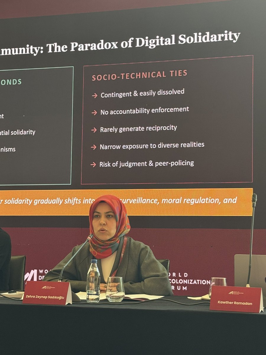 aynurerd's tweet photo. Sevgili dostum ve meslektaşım Doç. Dr. Z. Zeynep Sadıkoğlu World Decolonization Forum’da “Toward decolinizing the mamasphere: Unmasking digital knowledge regimes and the recolinization of maternal authenticity” başlıklı sunumunu gerçekleştiriyor. https://t.co/Sv4kfKPdyA