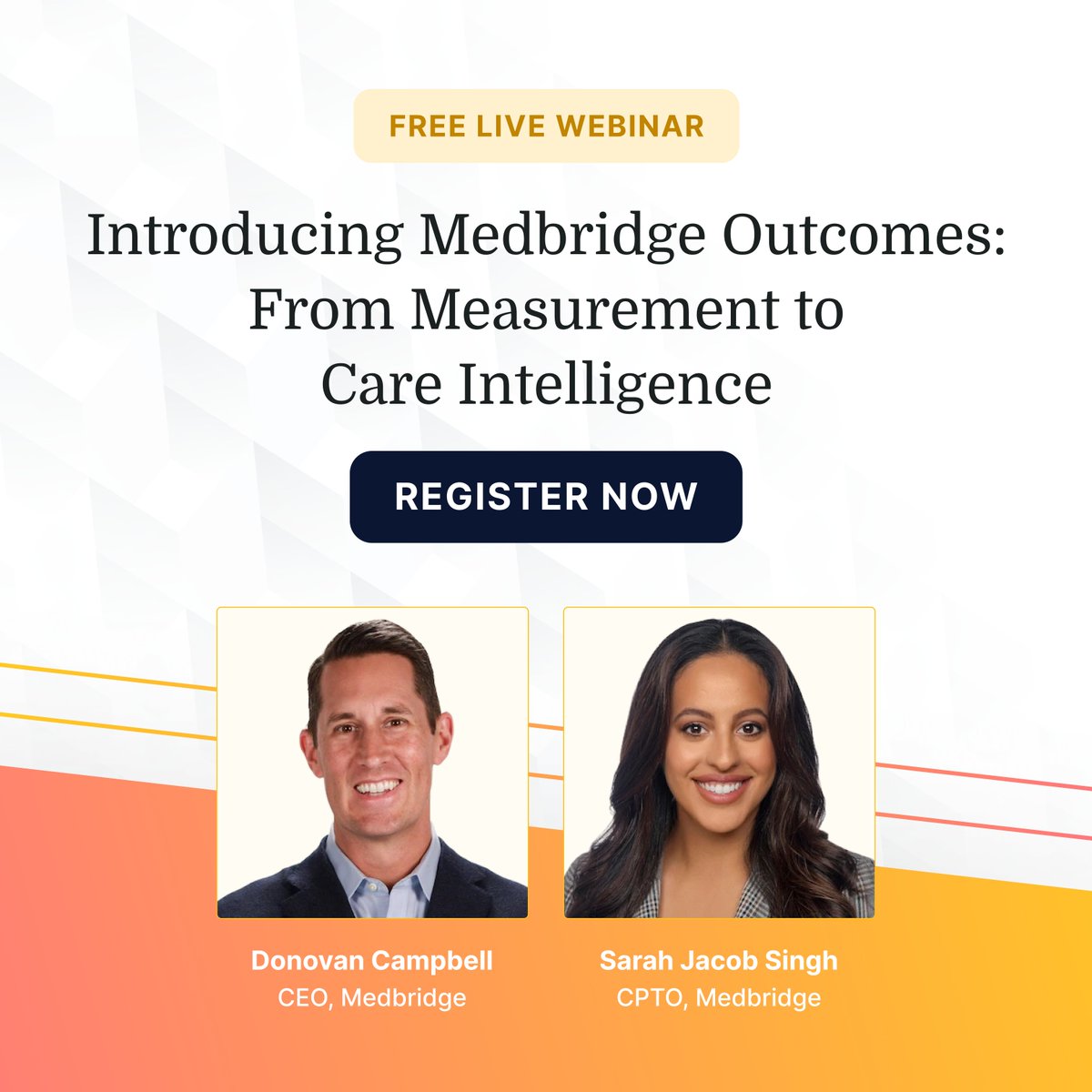 medbridge's tweet photo. [Live tomorrow @ 1 PM ET] Outcomes shouldn’t be an extra step. They should be a natural byproduct of care. See how Medbridge's outcomes solutions integrate into your workflow to improve data quality, support reimbursement, and deliver actionable insights. https://t.co/FABzJGJYbv https://t.co/QGbwYCXp6B
