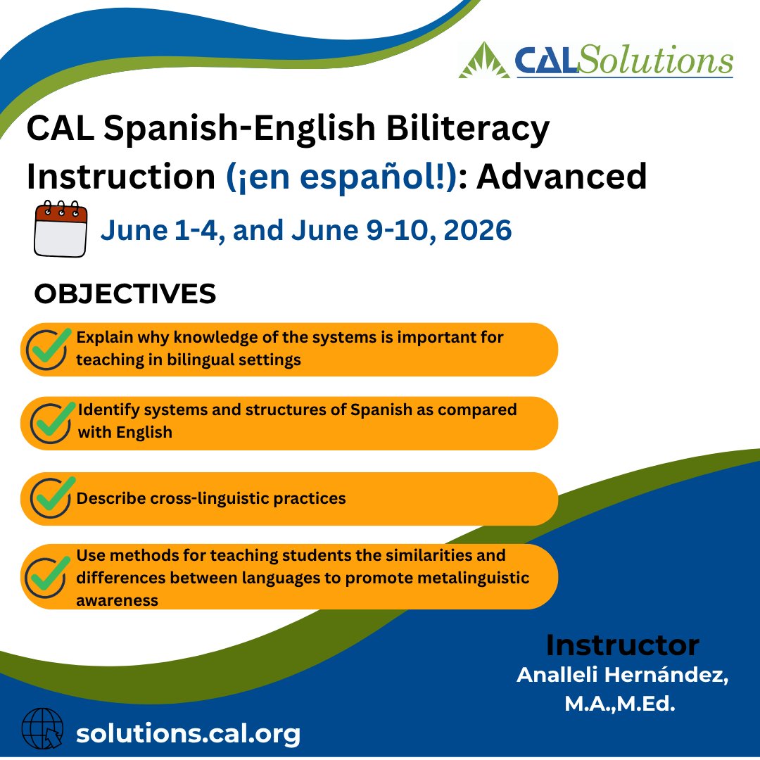 Center for Applied Linguistics (CAL) tweet media