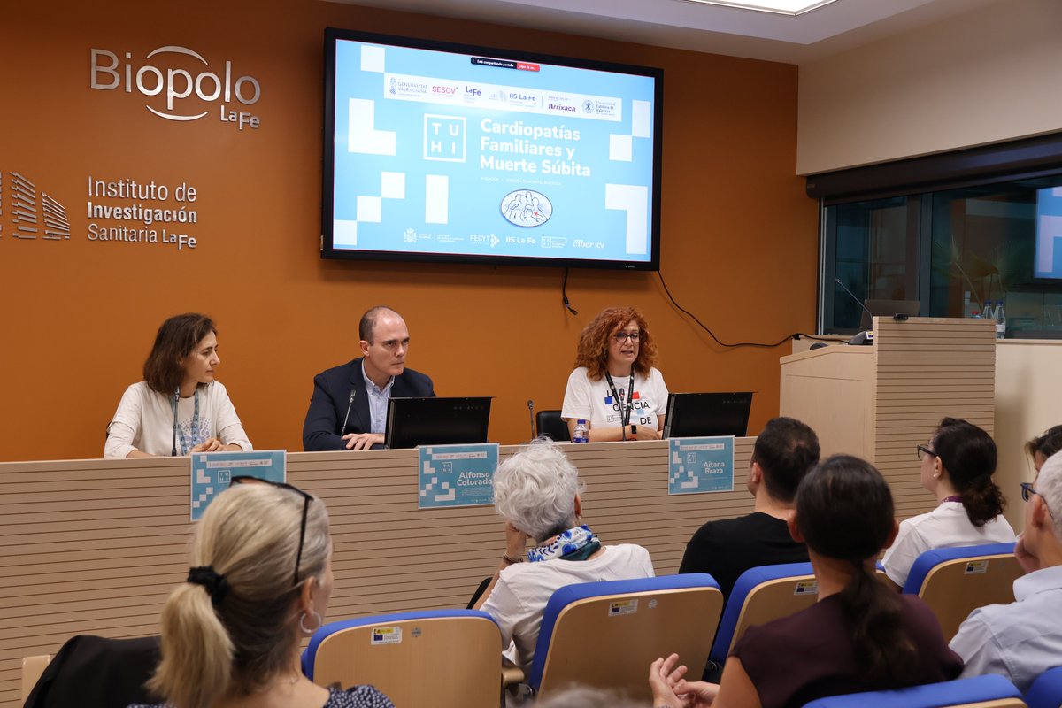 IISLaFe's tweet photo. 🫀 El #IISLaFe celebra la IV Jornada de Cardiopatías Familiares y Muerte Súbita dentro del ciclo 'Tu Hospital Investiga'

✨Una iniciativa para acercar la investigación, la prevención y el conocimiento a pacientes y familias.

🔗 https://t.co/O9cLxhZYrt https://t.co/jHIFvVbOco
