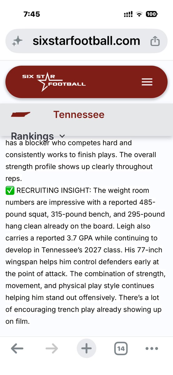 Blake Leigh OL/DT 2027 tweet media