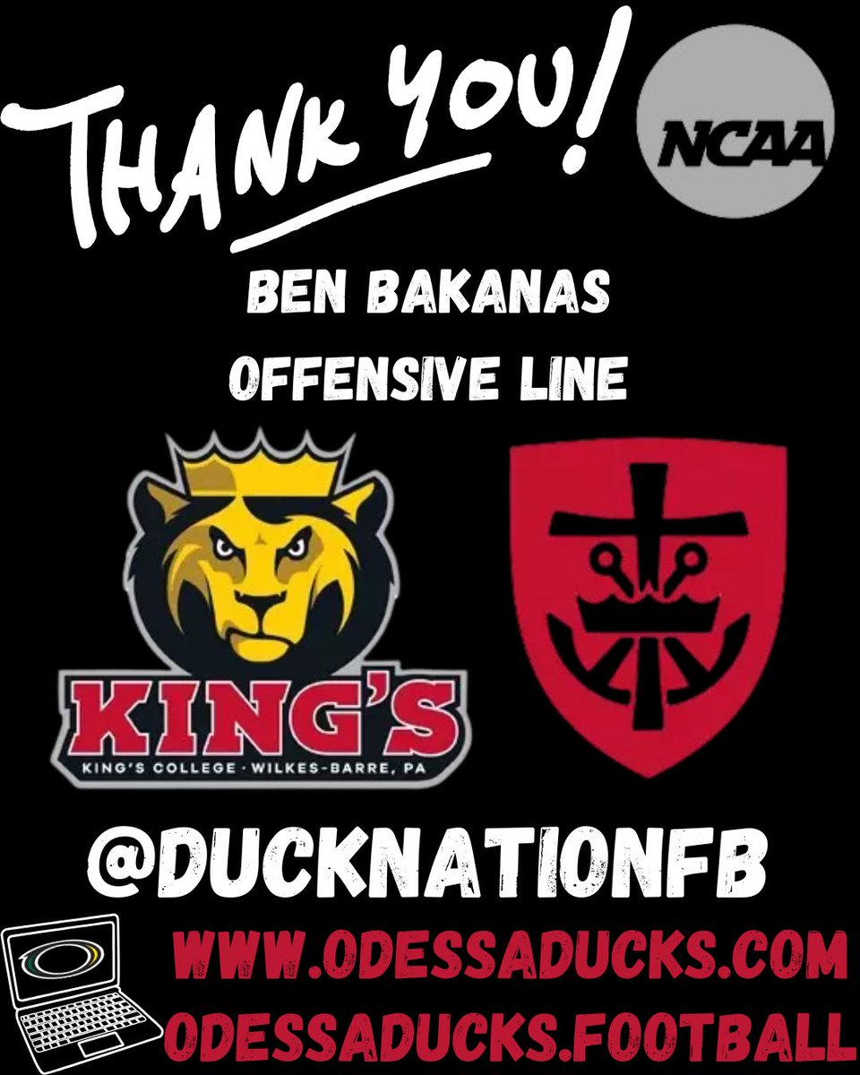 DuckNationFB's tweet photo. Welcome to The Pond🛶 @Coach_Bakanas @KingsCollegeFB 

LEGACIES START HERE.
#GoDucks | #W1N | #EAE https://t.co/gbG3feSpiV