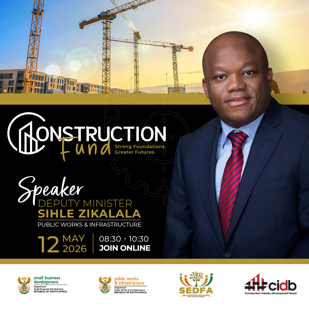 cidb_sa's tweet photo. 🚨 Tomorrow marks a new chapter for emerging contractors across South Africa.  Join us from 09:00 for the official launch of the Construction Fund. The programme includes an address by Deputy Minister of the @DepartmentPWI, @sziks, alongside key industry leadership committed to driving real impact where it matters most. 𝗧𝗵𝗶𝘀 𝗽𝗼𝘄𝗲𝗿𝗳𝘂𝗹 𝗥𝟯𝟬𝟬 𝗺𝗶𝗹𝗹𝗶𝗼𝗻 𝗶𝗻𝗶𝘁𝗶𝗮𝘁𝗶𝘃𝗲 𝗯𝘆 𝘁𝗵𝗲 #𝗰𝗶𝗱𝗯 𝗮𝗻𝗱 #𝗦𝗘𝗗𝗙𝗔 𝗶𝘀 𝗱𝗲𝘀𝗶𝗴𝗻𝗲𝗱 𝘁𝗼 𝘀𝘂𝗽𝗽𝗼𝗿𝘁 𝗰𝗼𝗻𝘁𝗿𝗮𝗰𝘁𝗼𝗿 𝗴𝗿𝗼𝘄𝘁𝗵, 𝘂𝗻𝗹𝗼𝗰𝗸 𝗽𝗮𝗿𝘁𝗶𝗰𝗶𝗽𝗮𝘁𝗶𝗼𝗻 𝗮𝗻𝗱 𝗵𝗲𝗹𝗽 𝘀𝗵𝗮𝗽𝗲 𝗮 𝘀𝘁𝗿𝗼𝗻𝗴𝗲𝗿 𝗳𝘂𝘁𝘂𝗿𝗲 𝗳𝗼𝗿 𝘁𝗵𝗲 𝗰𝗼𝗻𝘀𝘁𝗿𝘂𝗰𝘁𝗶𝗼𝗻 𝗶𝗻𝗱𝘂𝘀𝘁𝗿𝘆.  

🎥 𝗝𝗼𝗶𝗻 𝘁𝗵𝗲 𝗹𝗶𝘃𝗲𝘀𝘁𝗿𝗲𝗮𝗺 𝗮𝗻𝗱 𝗯𝗲 𝗽𝗮𝗿𝘁 𝗼𝗳 𝘁𝗵𝗶𝘀 𝗶𝗺𝗽𝗼𝗿𝘁𝗮𝗻𝘁 𝗺𝗼𝗺𝗲𝗻𝘁 𝗳𝗼𝗿 𝘁𝗵𝗲 𝗳𝘂𝘁𝘂𝗿𝗲 𝗼𝗳 𝗰𝗼𝗻𝘀𝘁𝗿𝘂𝗰𝘁𝗶𝗼𝗻 𝗶𝗻 𝗦𝗼𝘂𝘁𝗵 𝗔𝗳𝗿𝗶𝗰𝗮: https://t.co/e5ZHNBqGsg 

#BuildingForTheFuture #LetsBuildSA @sedfa_dsbd @Stellarated @DSBD_SA