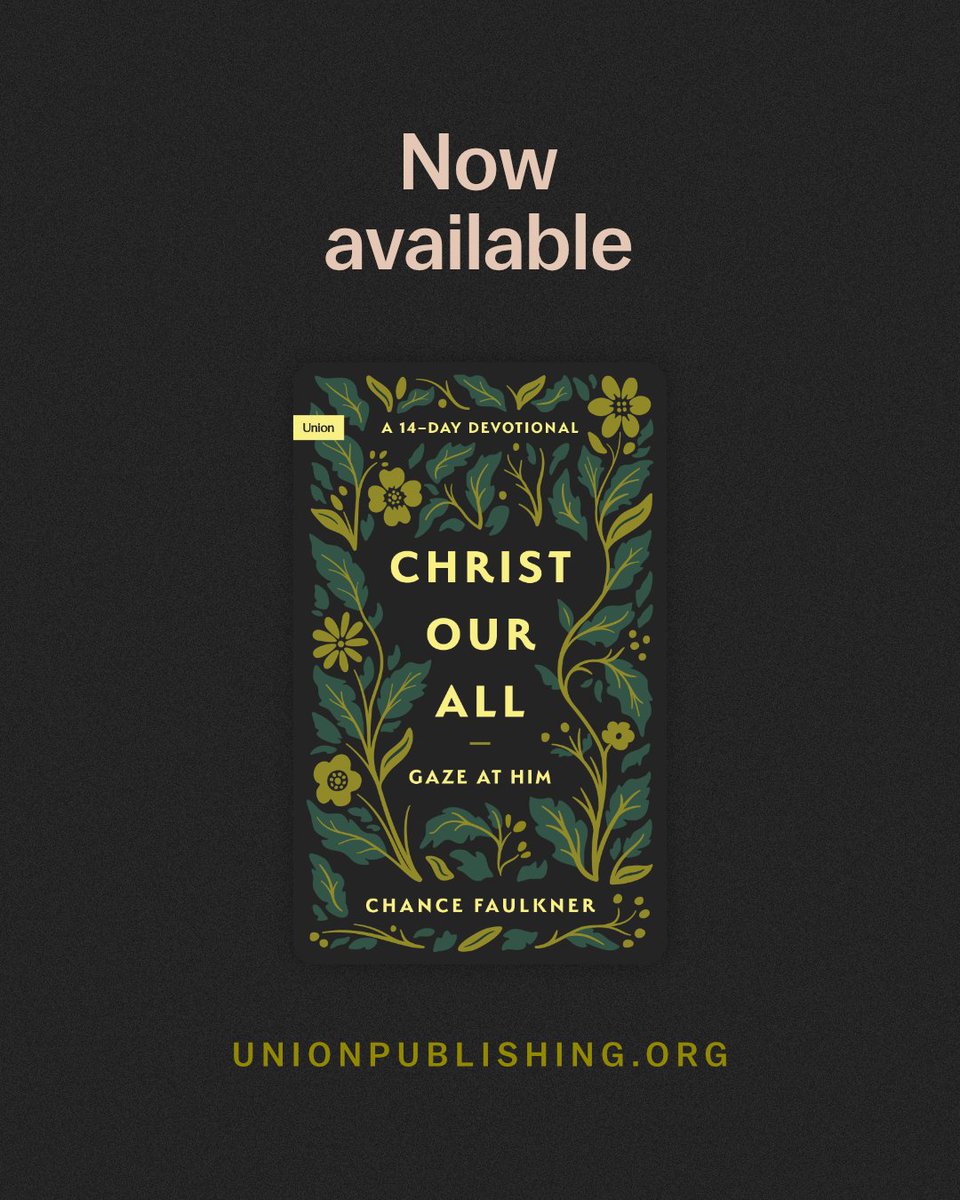 UnionTheology's tweet photo. When Jesus took on flesh, he assumed what was ours so that we might share in all that is his: namely, his sonship.

From Christ Our All, a 14-day devotional by @chancefaulkner https://t.co/Ur8PhPQztJ