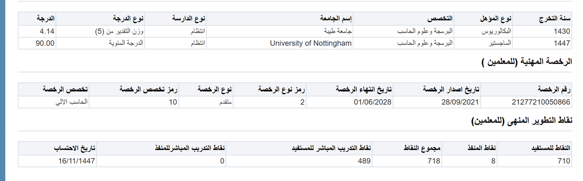 Bushrash2's tweet photo. @Latifh_dleehan استاذة لطيفة الله يسعدك 
هذه أول ترقية لي كنت مرشحة من 2021 وفاتتني بسبب عدم تأكيد الترشيح لعدم علمي بذلك  وفي 2023 لم تتم ترقيتي بسبب ابتعاث الماجستير
الآن رجعت من الابتعاث ورصيدي 710 نقطة ومحققة 50 نقطة في 2026 لكن في 2025 عندي فقط 12 نقطة
هل يعني راحت عليا؟ https://t.co/B1GhQ3I2UQ