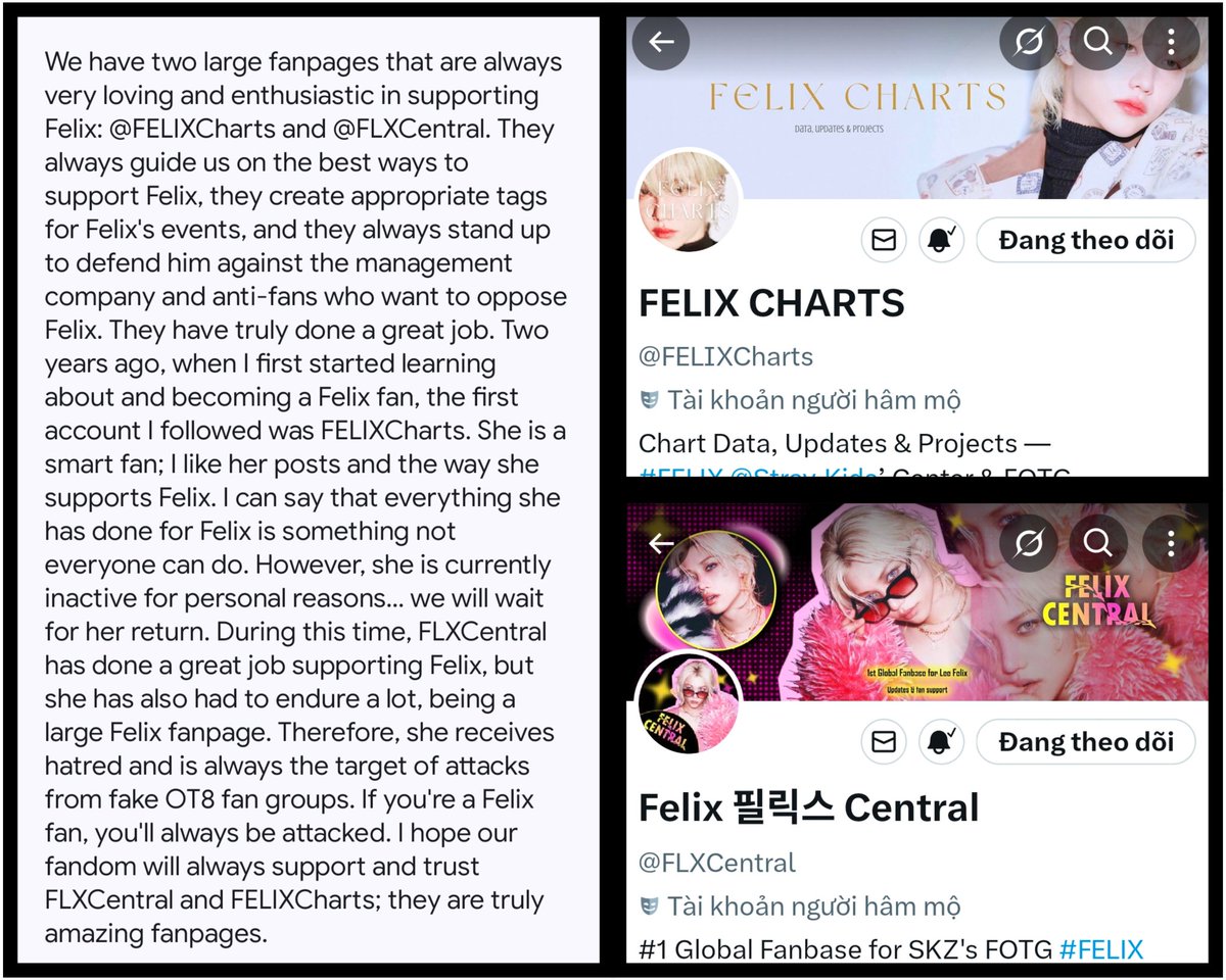 Words cannot express my gratitude for your dedication You are not just ordinary fans, but extraordinary fanpages Your unwavering support is the foundation of FELIX's success. A sincere thank you for your steadfast support and hard work in supporting FELIX <a href="/FELIXCharts/">FELIX CHARTS</a> <a href="/FLXCentral/">Felix 필릭스 Central</a>