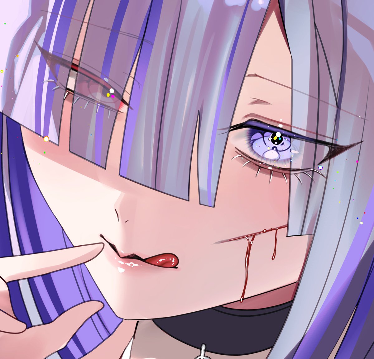 「キャラに合わせて目の中の塗りを変えるのが好き!という絵です」|さきどろのイラスト