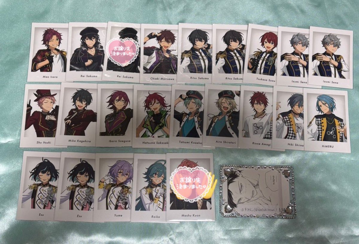 akatsukihasumi's tweet photo. 【交換･譲渡】あんスタ 10周年 展示会 特典 ぱしゃっつ

譲)画像1･2枚目

求)チトセ  ＞ 150円＋送料

･郵送でのお取引のみ
･譲渡の場合、画像1枚目は2枚目2段目以降より倍数のお迎えをお願い致します。

1枚目は交換優先となります https://t.co/79FThHfS3h
