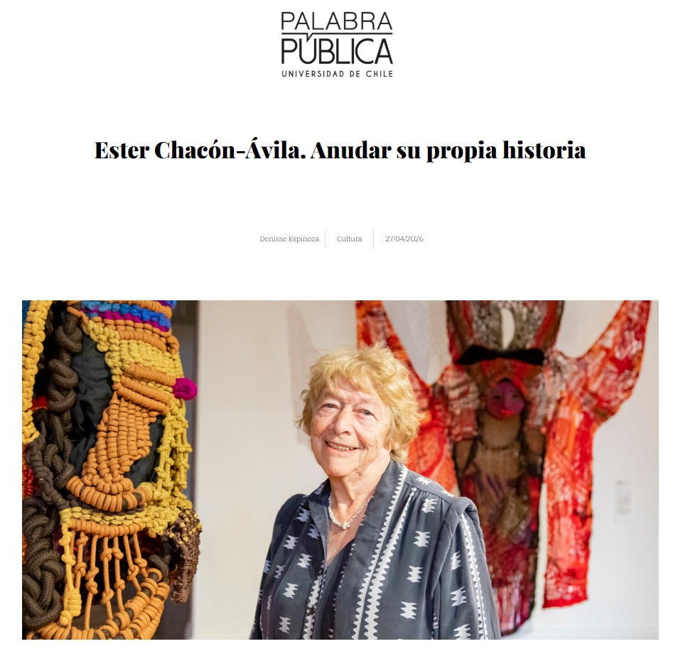 josedelamano's tweet photo. “En Chile nunca se habló mucho de mí, pero yo siempre he estado trabajando”. Ester Chacón-Ávila. 'Anudar su propia historia'
Leído en @PalabraPublica_ 👉 https://t.co/tPMWt8xnDo
#chile #parís #esterchacón #artetextil #criaturastextiles https://t.co/B0ZyGlLFvB
