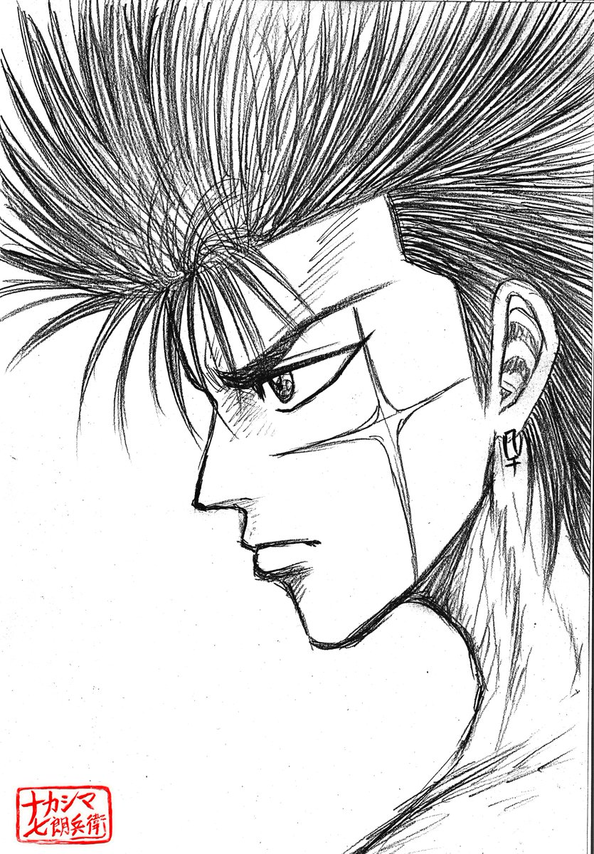 『タフボーイの喧斗』鉛筆画。
漫画のネームに使用中です。
#純情クロッシング
#布袋喧斗
《本日のネーム作業BGM》
■BOØWY「LIAR GIRL」
■BOØWY「Rouge Of Gray」
■BOØWY「Dreamin'」
■L'Arc〜en〜Ciel「New World」
■L'Arc〜en〜Ciel「Lies and Truth」
■L'Arc〜en〜Ciel「HEAVEN'S DRIVE」 
