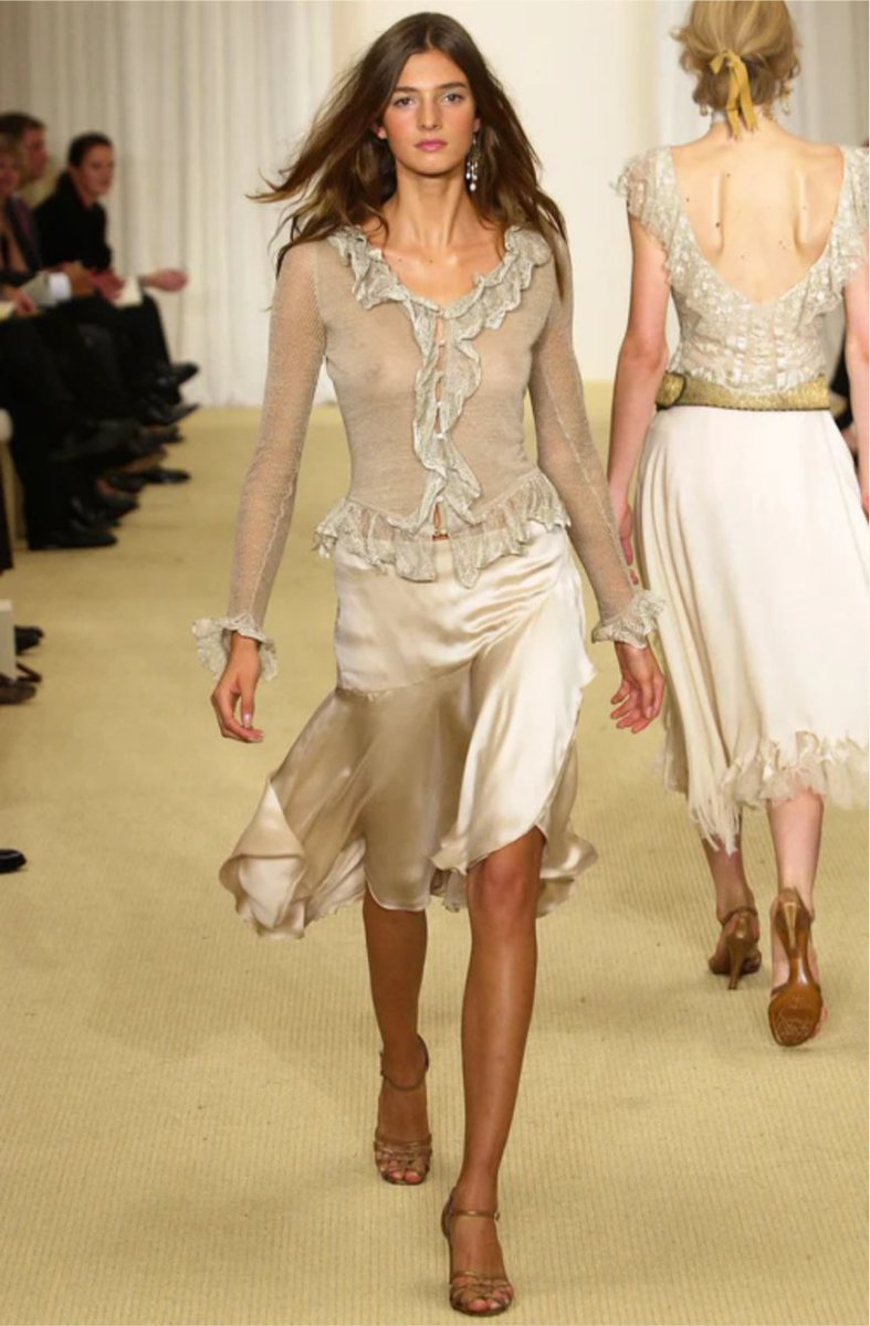 forbrittain's tweet photo. S/S 2003 Ralph Lauren Purple Label linen and silk blend sheer top with ruffle. walked the runway that season, from one of Ralph's most recognizable collections. and now available. https://t.co/X3W57MlWHW