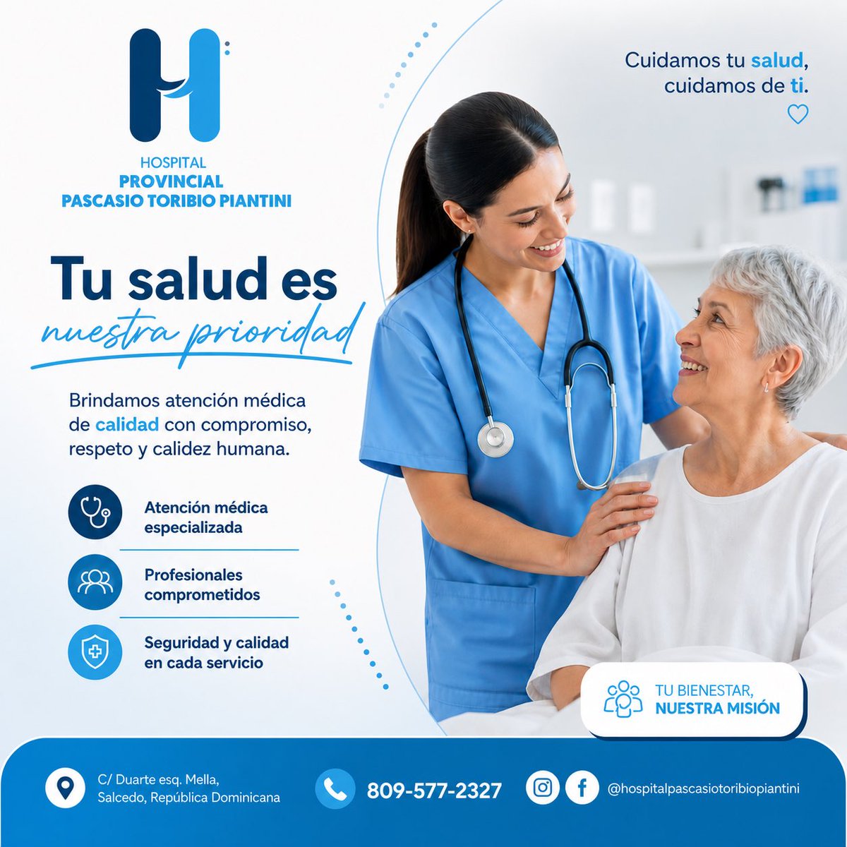 PascasioToribio's tweet photo. Tu salud es nuestra prioridad 🏥💙
Brindamos atención médica de calidad con compromiso, respeto y calidad humana.

#HPPTP https://t.co/7osDT15tu5