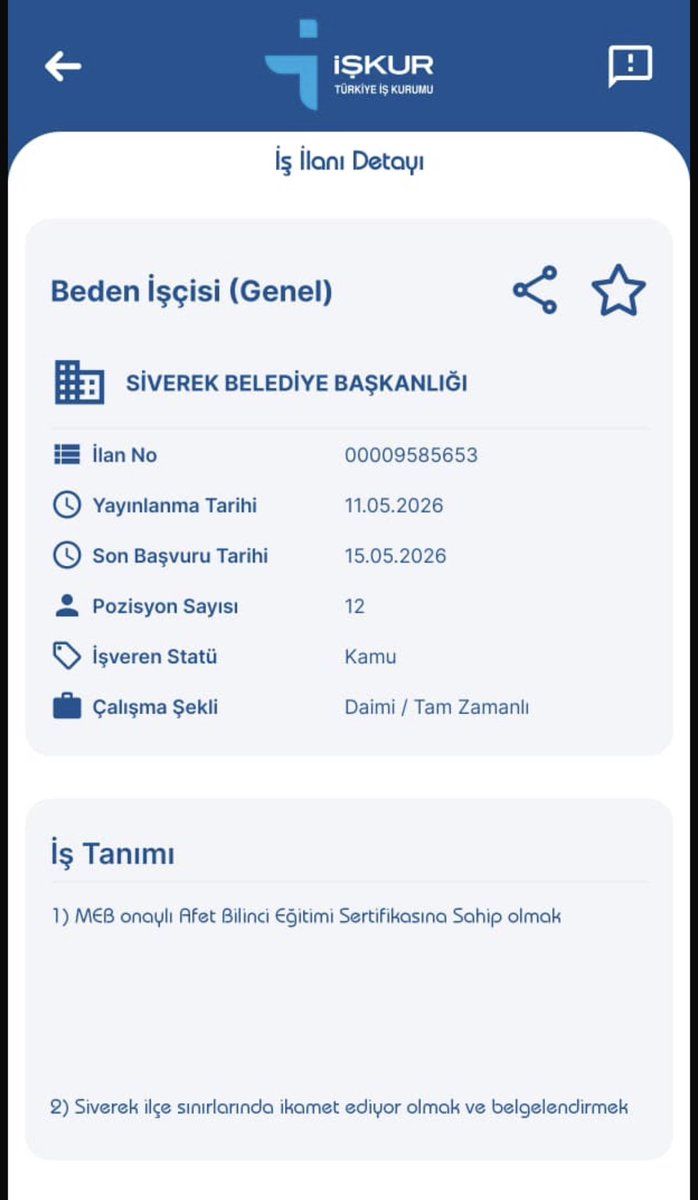 halil_karavar's tweet photo. Değerli Siverek Halkı ; Siverek Belediyesi  69 tane kadrolu personel alımı yapıyor. Normal şartlarda bütün Sivereklilere açık olması gereken personel alımı ; Yine önceden alınmış sertifikalarla belirlenen kişiler hariç kimse alınmayacak. Sözde Şeffaf belediyecilik anlayışı nerede ? @Siverekbld @milhamigunbegi @Siverek_akparti @Cengizozeyran82 @akpartiurfa
