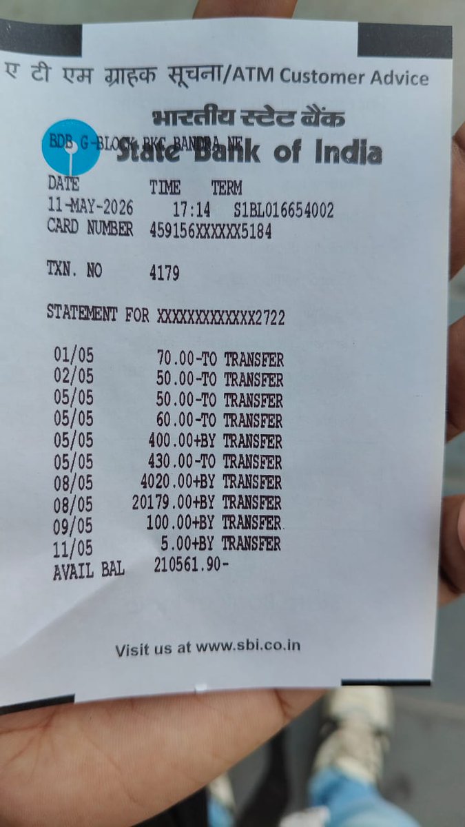 Sankey1995's tweet photo. Hi 
@TheOfficialSBI
 
@RBI
 
@PMOIndia
 ,

My uncle account balance is minus 210561-
Also recent credited salary is deducted and also some of transaction money also deducted.

He hasn't did anything..pls check and revert the his deducted amount.

I have dm you details. Pls check https://t.co/908Us50TKs