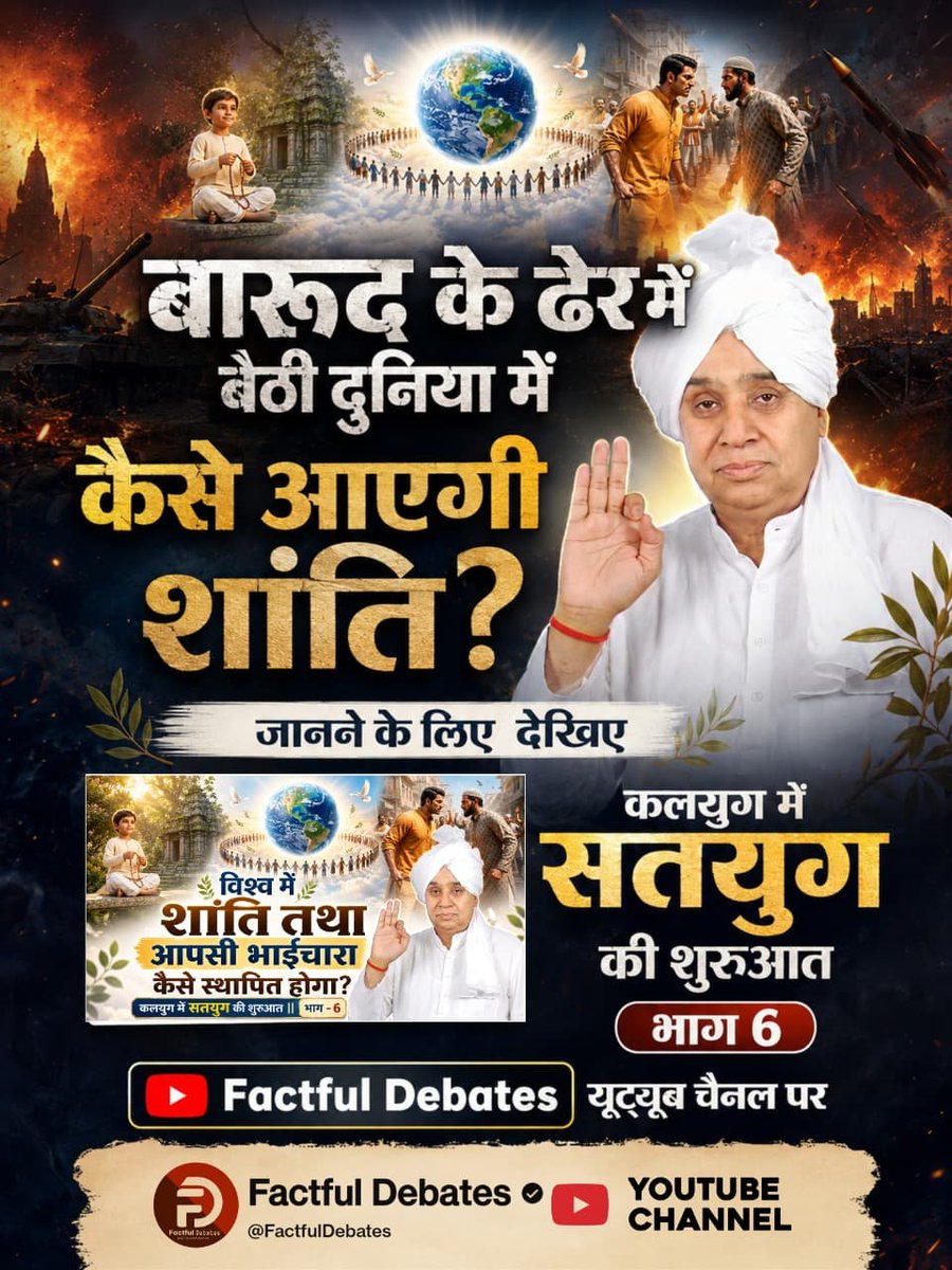 DeepakMehra47's tweet photo. #Kalyug_Mein_SatyugKiShuruat6

आध्यात्मिक विज्ञान बनाम आधुनिक विज्ञान: क्या शब्द शक्ति वाकई पदार्थ की स्थिति बदल सकती है?
जानने के लिए देखिए कलयुग में सतयुग की शुरुआत — भाग 6, Factful Debates यूट्यूब चैनल पर

Watch Factful Debates Yt https://t.co/kaoozVfS62